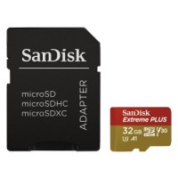 SanDisk microSDHC Extreme Plus 32GB (A1 / V30 / U3 / UHS-I  / Cl.10 / 95MB/s) + Ad.