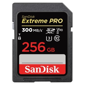 SanDisk SDXC Extreme PRO 256 GB (V90/U3/UHS-II/Cl.10/R300-/W300 MB/s)