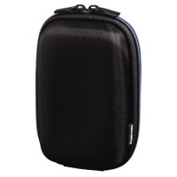 Hama Kameratasche Hardcase Zip, 7,5 x 4,5 x 12,5 cm innen, Schwarz/Blau