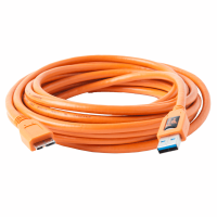 TetherPro USB 3.0 A / Micro B 4.6m/15' orange