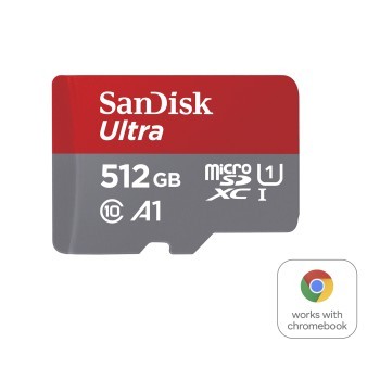 SanDisk microSDXC Ultra 512GB, Class 10, 150MB/s + SD-Adapter für Chromebooks