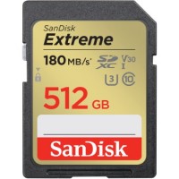SanDisk SDXC Extreme 512GB (180/130 MB/s R/W) + 1 Jahr RescuePRO Deluxe