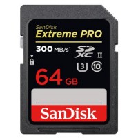 SanDisk SDXC Extreme PRO 64 GB (V90/U3/UHS-II/Cl.10/R300-/W300 MB/s)