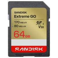 SanDisk SDXC Extreme GO 64GB (UHS-1, R 170MB/s / W80MB/s, 4K)