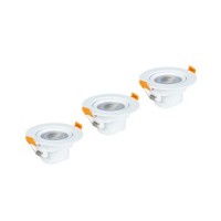 Xavax LED-Einbaustrahler, 3er-Set, 5W, 350lm, Lichtfarbe: Warmweiß, Fassung: Weiß