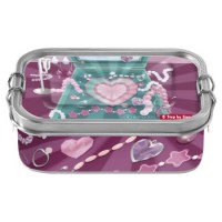 Xanadoo Edelstahl-Lunchbox Glitter Heart Hazle