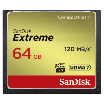 SanDisk CF Extreme 64GB, 120MB/s Lesen, 85MB/s Schreiben