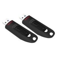 SanDisk USB-Stick Ultra, USB 3.0, 64 GB, 2-Pack, schwarz