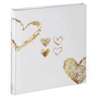 Hama Buch-Album Lazise, 29x32 cm, 50 weiße Seiten, Gold