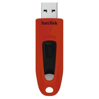 SanDisk Cruzer Ultra, 64 GB, USB 3.0, 130 MB/s, Rot