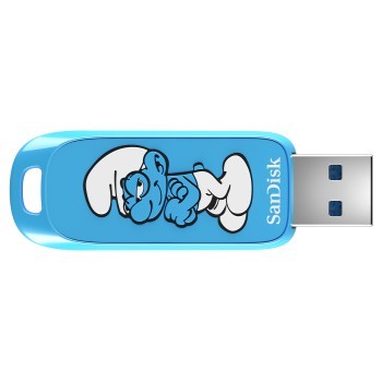 SanDisk Cruzer Die Schlümpfe, Schlaubi Schlumpf, 64GB, USB 3.2, 130MB/s