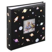 Hama Memo-Album Spacy, für 200 Fotos im Format 10x15 cm, Schwarz