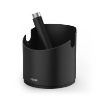 Xavax Abklopfbehälter, Knockbox für geräuscharmes Ausklopfen, rutschfest, Schwarz