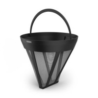 Xavax Dauerfilter für Kaffeemaschine, Kaffeefilter-Ersatz für Größe 4, Schwarz