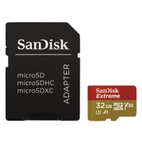 SanDisk microSDHC Extreme 32GB (A1/ V30/ U3/ UHS-I/ Cl.10/ R100/ W60)+Ad. Act.Cam