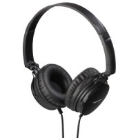 Thomson HED2207BK Kopfhörer, On-Ear, Mikrofon, faltbar, Flachbandkabel, Schwarz
