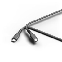 uRage USB-C-Kabel, uFlex, USB-C-Stecker - USB-C Stecker, Mesh, 3 m, Schwarz