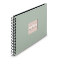 Hama Spiral-Album Fine Art, 36x32 cm, 50 schwarze Seiten, Salbei