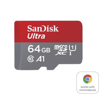 SanDisk microSDXC Ultra 128GB, Class 10, 140MB/s + SD-Adapter für Chromebooks