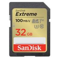 SanDisk SDHC Extreme 32GB (V30/U3/UHS-I/Cl.10/100MB/s)