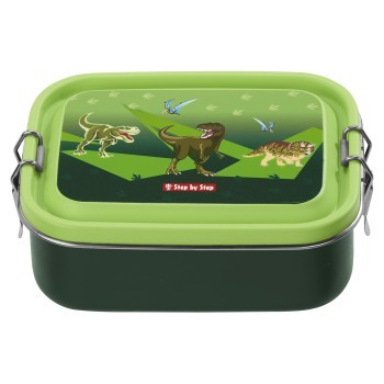 Step by Step Edelstahl-Lunchbox Dino