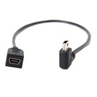 TetherPro USB 2.0 A / Mini-B Left Angle, 30cm