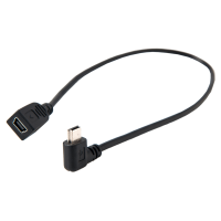 TetherPro USB 2.0 A / Mini-B Right Angle, 30cm