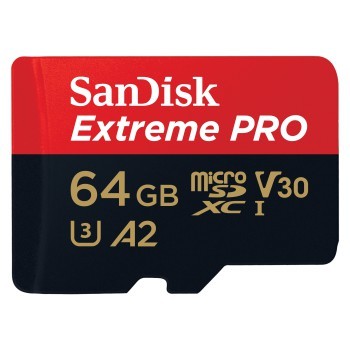 SanDisk microSDXC Extreme PRO 64GB (R200MB/s) + Adapter, 2 Jahre RescuePRO Deluxe