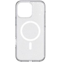 White Diamonds Cover Mag Glitter Case für Apple iPhone 16 Pro Max, Transparent