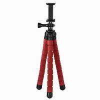 Hama Stativ Flex für Smartphone und GoPro, 26 cm, Rot