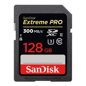 SanDisk SDXC Extreme PRO 128 GB (V90/U3/UHS-II/Cl.10/R300-/W300 MB/s)