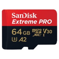 SanDisk microSDXC Extreme PRO 64GB (R200MB/s) + Adapter, 2 Jahre RescuePRO Deluxe