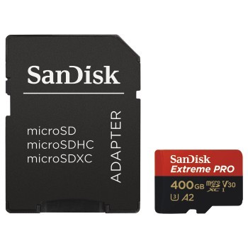 SanDisk microSDXC Extreme Pro 400GB (A2/ V30/ U3/ R170/ W90) + Adapter Mobile