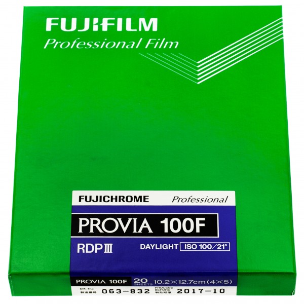 Fujifilm Fujichrome Provia 100F, 4x5 inch, 20 Blatt