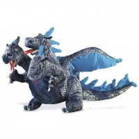 Folkmanis Handpuppe Dreiköpfiger Drache blau