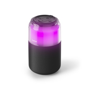 Hama Bluetooth®-Lautsprecher Can Speaker, 4 LED-Licht-Modi, 5W, Schwarz